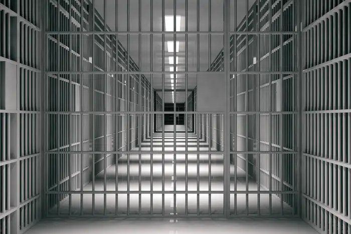 Prison interior.